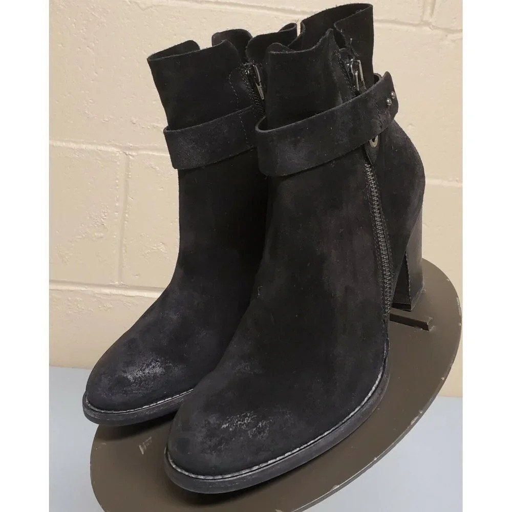 Paul Green 8.5 US Black Nubuck Sheridan Ankle Comfort Chic Boot/Bootie AU6 $490